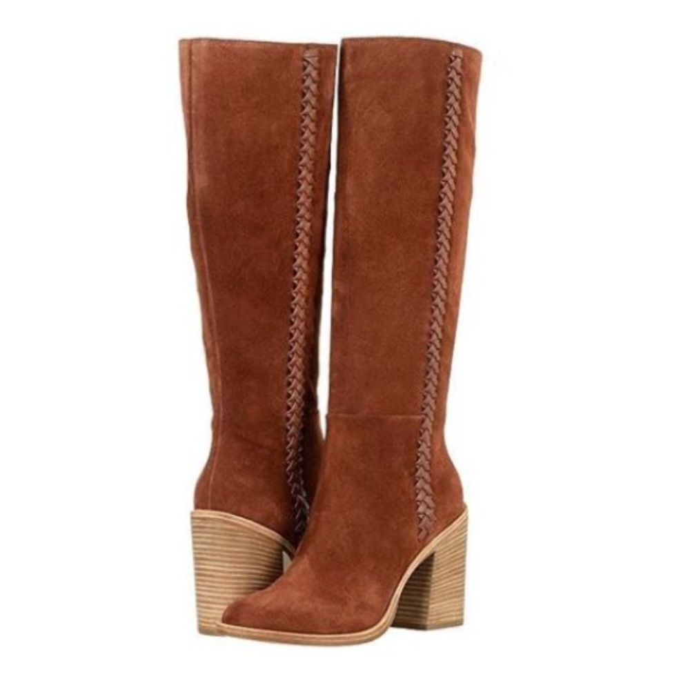 Ugg Maeve Knee High Boots Suede 11 Mahogany Brown